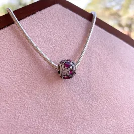 BERLOQUE PRATA ESPAÇADOR CRAVEJADO PINK