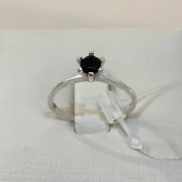 ANEL SOLITÁRIO ZIRCÔNIA ÔNIX