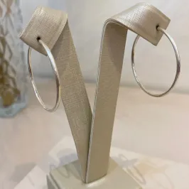 ARGOLA PRATA ARREDONDADA M