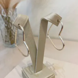 ARGOLA PRATA CORAÇÃO GRANDE