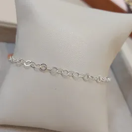PULSEIRA PRATA ELOS ARREDONDADOS
