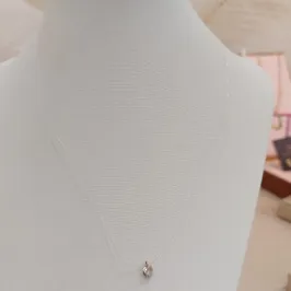 FIO DE NYLON PRATA ZIRCÔNIA CORAÇÃO