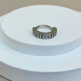 PIERCING ARGOLA CRAVEJADA AÇO