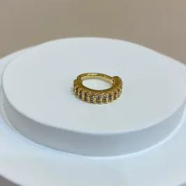PIERCING ARGOLA CRAVEJADA DOURADO