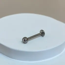 PIERCING BOLINHA HASTE 10MM TITANIO LABRETE