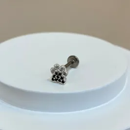 PIERCING PRATA PATINHA CRAVEJADA