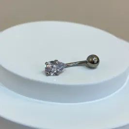 PIERCING UMBIGO GOTA ZIRCÔNIA