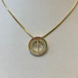 PINGENTE MEDALHA TUDO POSSO NAQUELE QUE ME FORTALECE