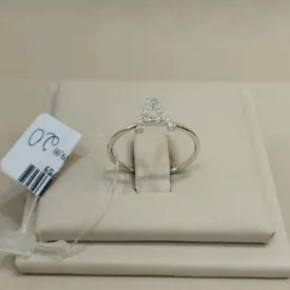 ANEL PRATA INICIAL CRAVEJADA A