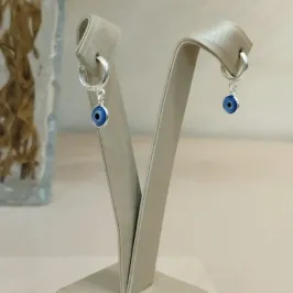 ARGOLA PRATA OLHO GREGO
