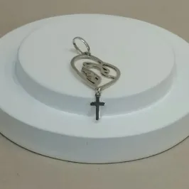 PINGENTE PRATA NOSSA SENHORA E CRUZ