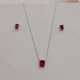 CONJUNTO PRATA RETÂNGULO