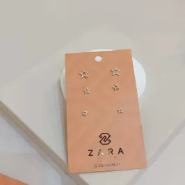 TRIO PRATA ESTRELAS VAZADAS