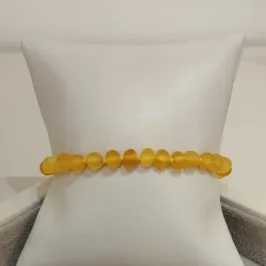 PULSEIRA ÂMBAR REGULÁVEL BARROCO CHAMPAGNE NÃO POLIDO 21CM