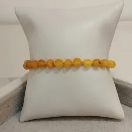 PULSEIRA ÂMBAR REGULÁVEL BARROCO MEL NÃO POLIDO 21CM