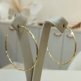 ARGOLA GRANDE FINA DIAMANTADA