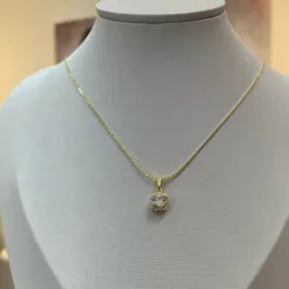 PINGENTE ZIRCÔNIA QUADRADA