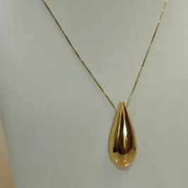 COLAR VENEZIANA COM PINGENTE GOTA ALONGADA