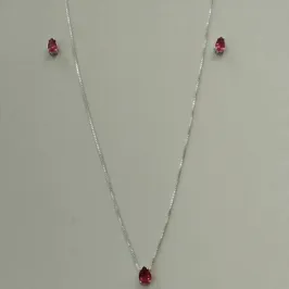 CONJUNTO PRATA GOTA PINK