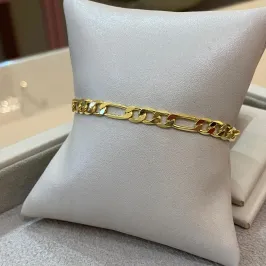 PULSEIRA MASCULINA FÍGARO 3X1 5MM 21CM
