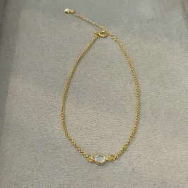TORNOZELEIRA ZIRCONIA BRANCA