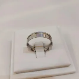 ALIANÇA AÇO FILETE TAMANHO 24