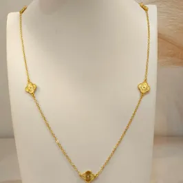 COLAR VAN CLEEF 5 TREVOS DOURADOS 80CM