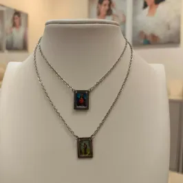 ESCAPULÁRIO AÇO SÃO BENEDITO COLORIDO