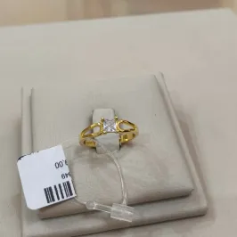 ANEL SOLITÁRIO ZIRCÔNIA QUADRADA TAM 17