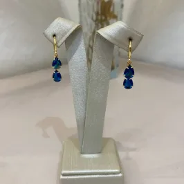 ARGOLA CLICK DUAS GOTAS AZUL MARINHO