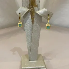 ARGOLA PINGENTE ZIRCÔNIA TURMALINA VERDE