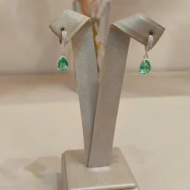 RGOLA PRATA GOTA ZIRCÔNIA VERDE