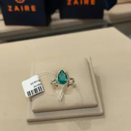 ANEL PRATA GOTA FLUORITA TURMALINA TAMANHO 20