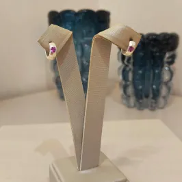 ARGOLA PRATA CORAÇÃO PINK P
