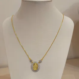 COLAR COM MEDALHA CRAVEJADA DE NOSSA SENHORA DAS GRAÇAS
