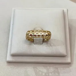 ANEL QUADRADO REGULÁVEL TELINHAS TAMANHO 18