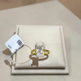 ANEL SOLITÁRIO RETANGULAR TAMANHO 15