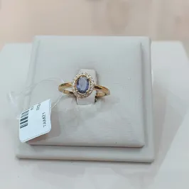 ANEL SOLITÁRIO ZIRCÔNIA LILÁS TAMANHO 21