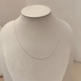 CORRENTE PRATA ELO DELICADO 45CM