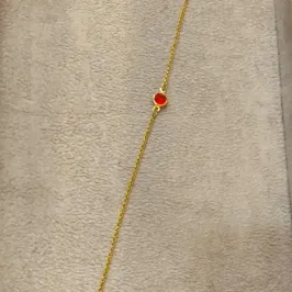 TORNOZELEIRA ZIRCONIA VERMELHO