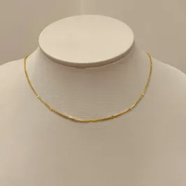 CHOKER VENEZIANA COM BOLINHAS CHAPEADAS