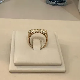 ANEL QUADRADO REGULÁVEL TELINHAS TAMANHO 22