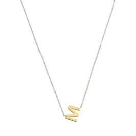 COLAR RÓDIO BRANCO COM INICIAL EM DOURADA