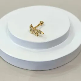 PIERCING CLUSTER RAMOS OURO/AÇO