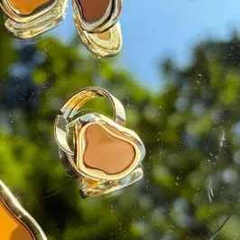 ANEL BOHO ORGÂNICO CARAMELO REGULÁVEL