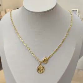 COLAR CARTIER COM FECHO BOIA E MEDALHA DE SÃO BENTO