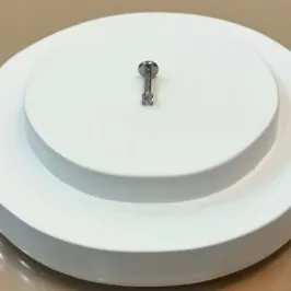 PIERCING LABRET PONTO DE LUZ AÇO 6MM ZIRCONIA 2MM