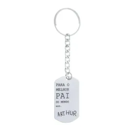 CHAVEIRO PERSONALIZADO AÇO MANUSCRITO