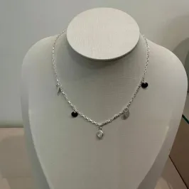 CHOKER PRATA ELOS CARTIER MEDALHAS E ZIRCÔNIA
