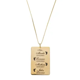 CORRENTE VENEZIANA 60CM COM PINGENTE PERSONALIZADA